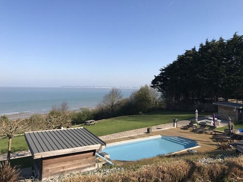 Domaine du Grand Bec - Le Tennis, swimming pool, tennis, beach, sea view