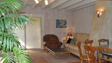 Fernseher, Kamin, Bücher