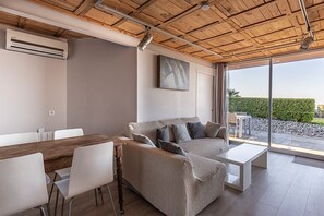 TV, DVD player, books, video library