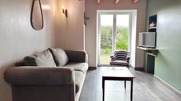 Televisie en een open haard