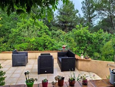 Villa in the quiet of a large pine forest