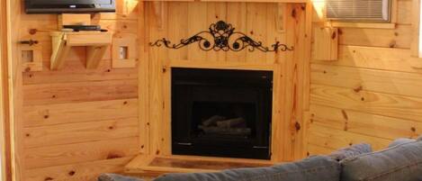 Smart TV, fireplace