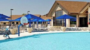 Indoor pool, outdoor pool - Luxury, spacious lodge, 10 mile views on 300 acre ranch, Trails, Ponds, Animals (Galena)