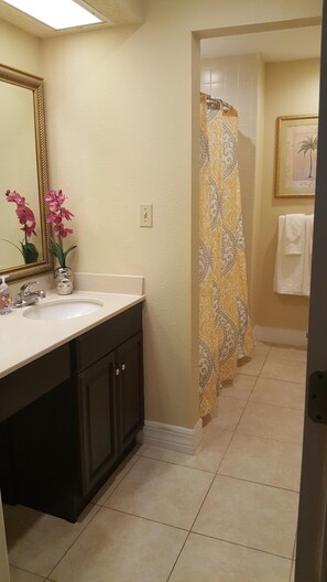 Combined shower/tub, hair dryer, towels, soap - Beautiful Villa near to Disney, Outlets and more !!1 (Kissimmee)