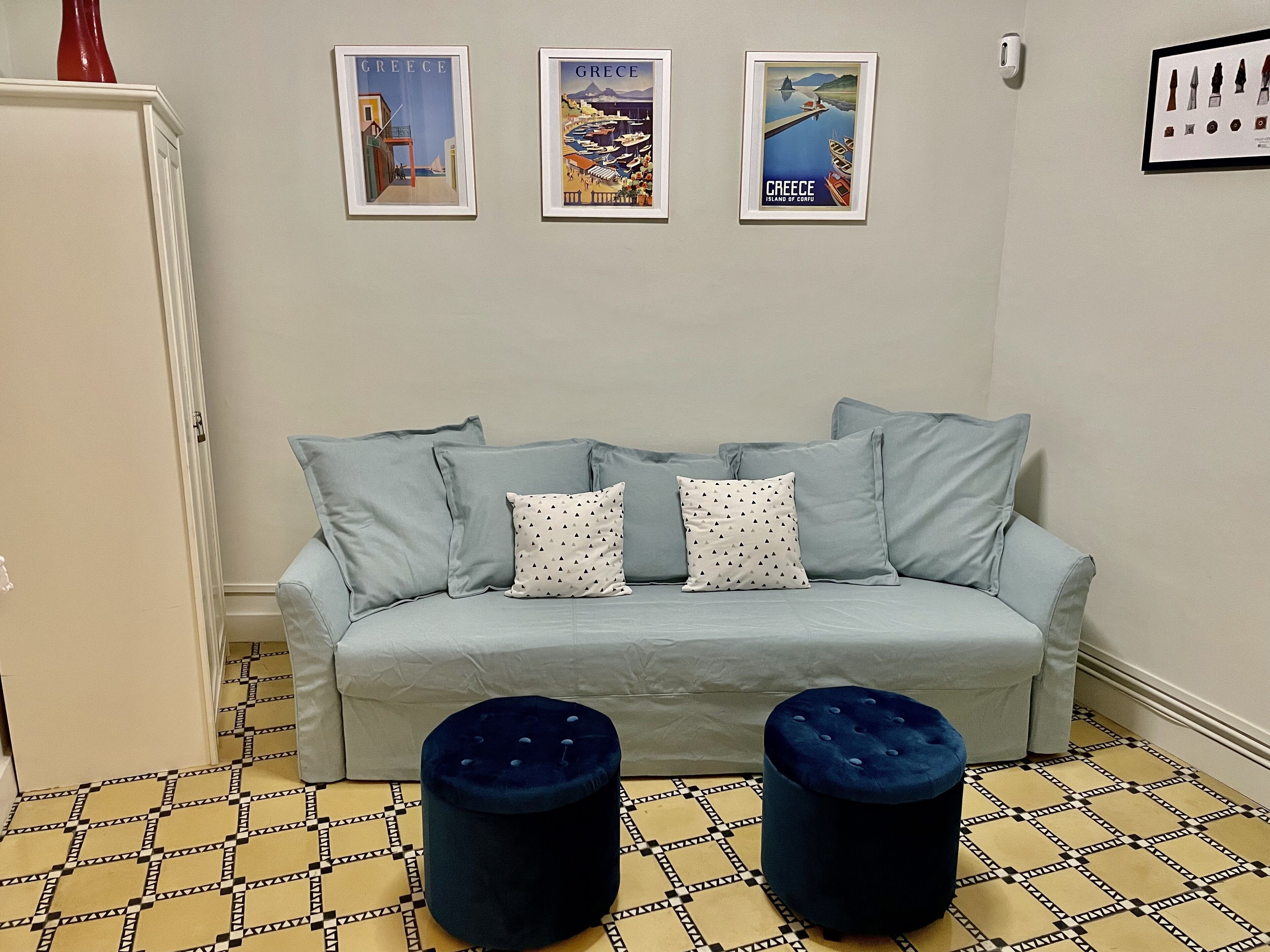 Living room with sleeper sofa...