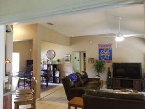 Smart TV, chimenea, videojuegos y libros 