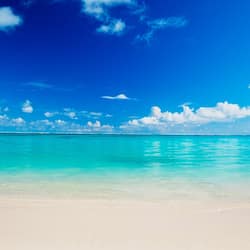 On the beach, sun-loungers, beach towels