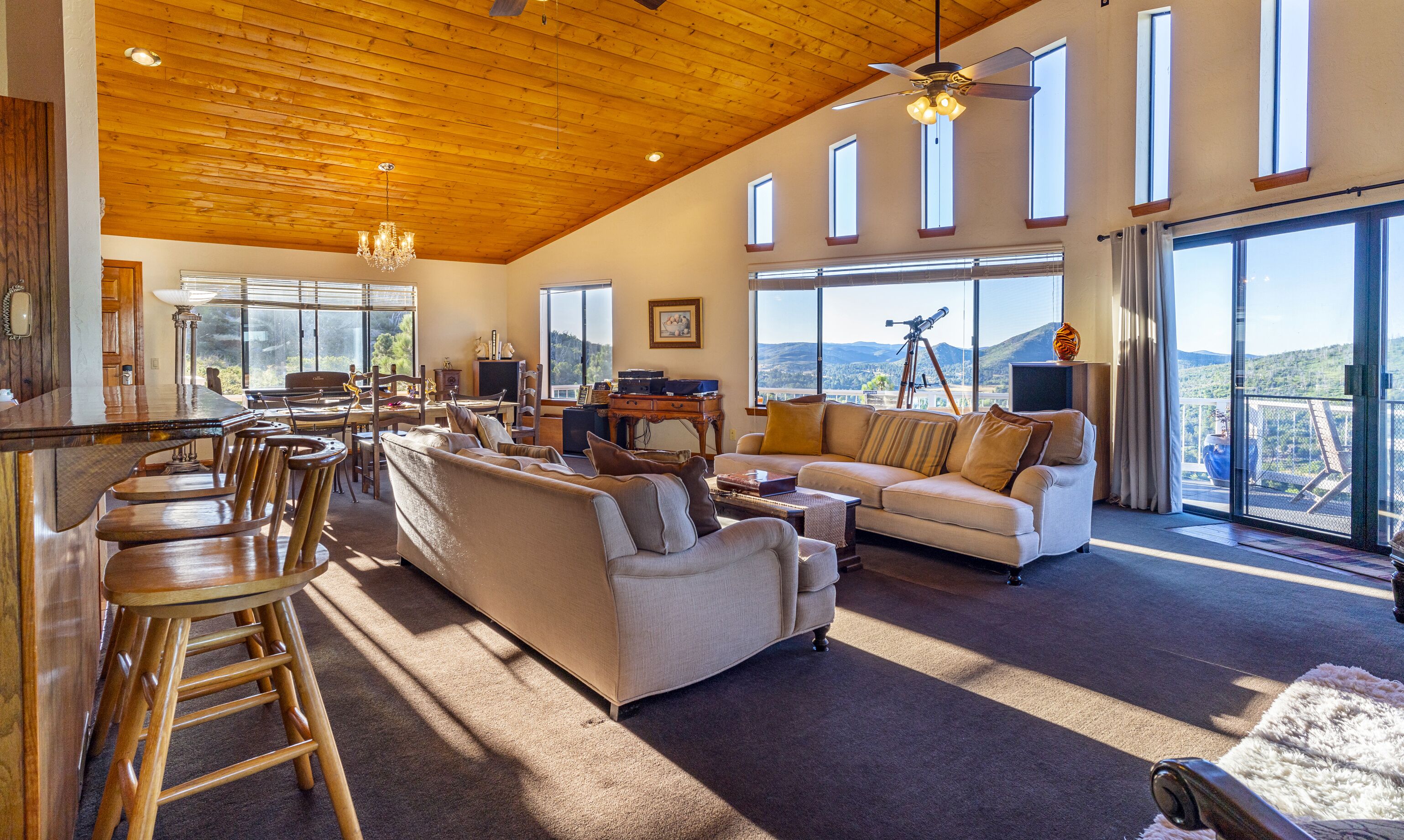 Smart TV, fireplace, DVD player, books