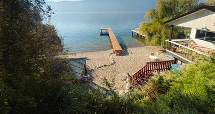 Lakefront Okanagan Home with Large Private Patio, Lake View & Private Beach