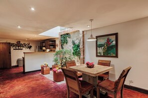 Dining - Casa del Reloj EDEN-2 Suites-2 Indoor Patios, Kitchen, Dining Room, Living Room (Medellin)