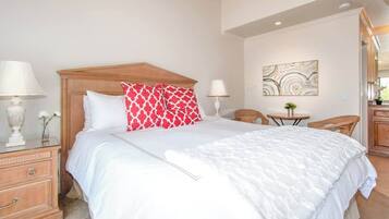 1 bedroom, desk, iron/ironing board, travel cot