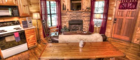 スマートテレビ、暖炉、Netflix、DVD プレーヤー