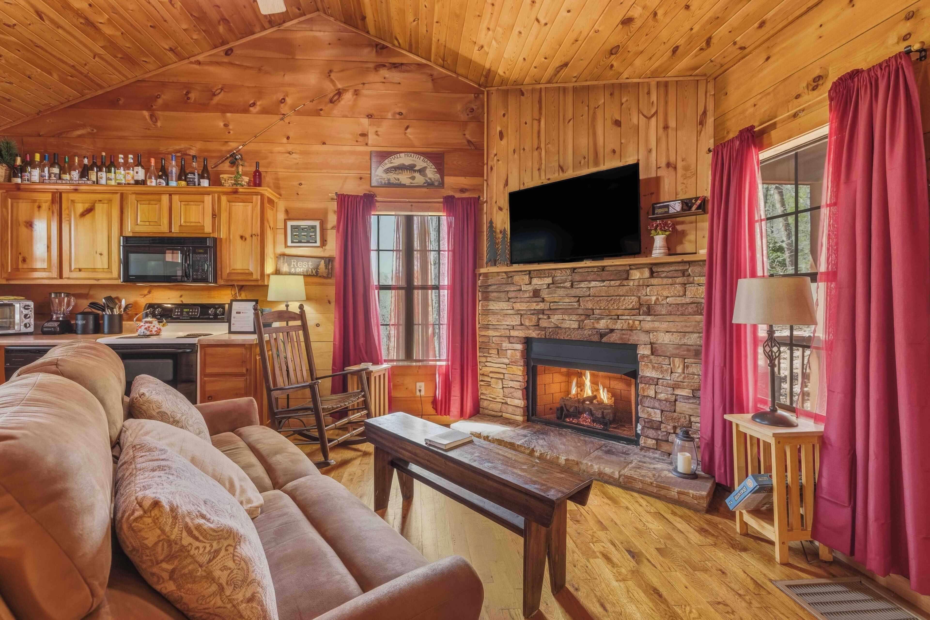 Smart TV, fireplace, Netflix, DVD player