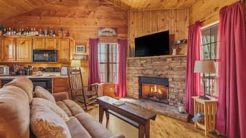 Smart TV, fireplace, Netflix, DVD player