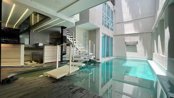 Indoor pool, a heated pool