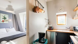 1 soverom, strykejern/-brett, wi-fi (inkludert) og sengetøy