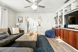 Smart TV, video games, DVD player, books