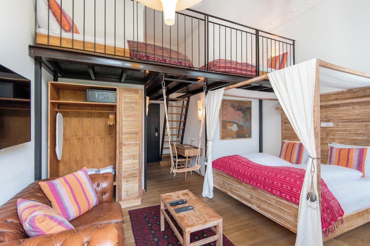 Loft familiare | 1 camera, biancheria da letto di alta qualità, cassaforte in camera