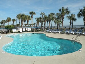Indoor pool, outdoor pool - "Direct" Ocean Front 9th Floor cozy coastal cottage Reasonable Rates (Myrtle Beach)