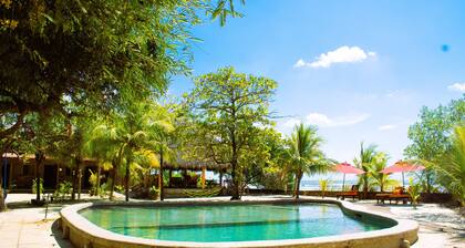 Sunset waves. In Front of The House Lies One of The Best Waves In Nicaragua.