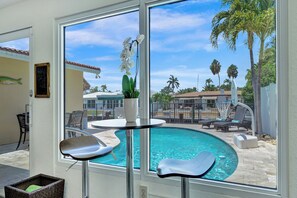 Outdoor pool, a heated pool