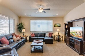 TV, video games, DVD player, offices