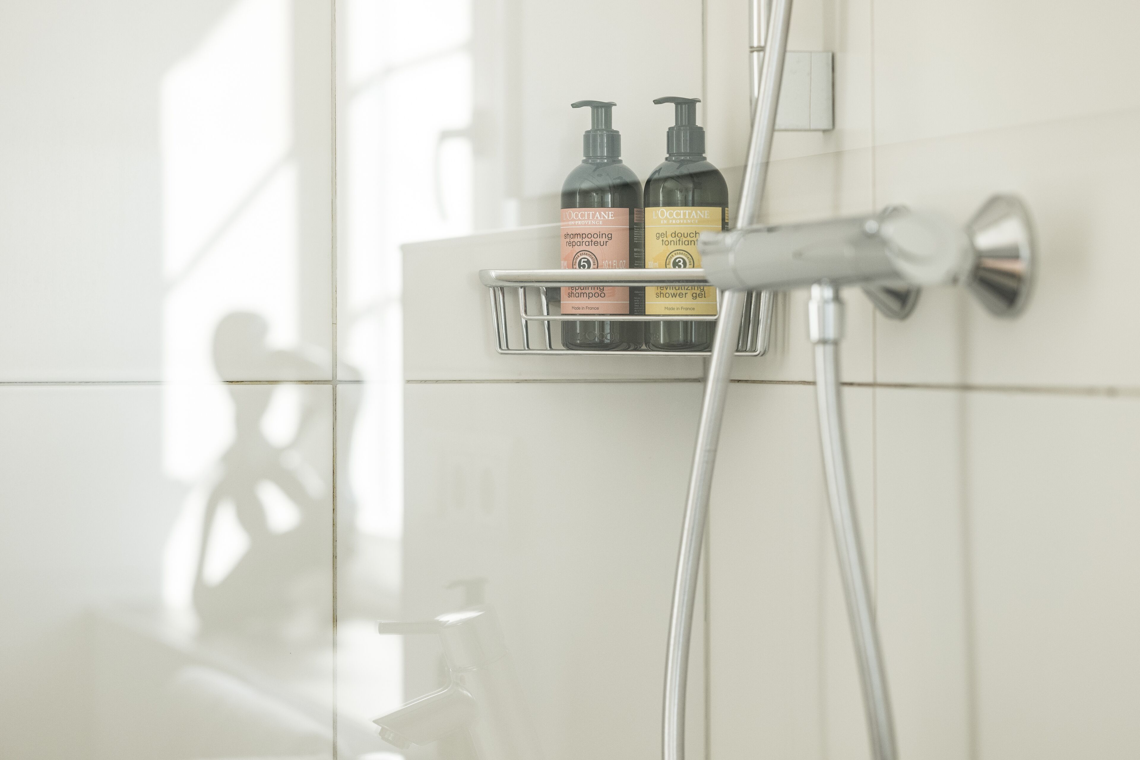 shower, free toiletries, hair dryer, slippers