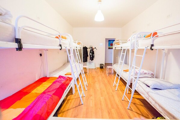 Blackout curtains, iron/ironing board, free WiFi, bed sheets