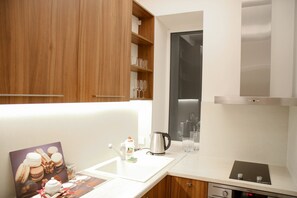 Basic Apartment, Multiple Beds, Non Smoking | Private kitchen | Full-size fridge, oven, stovetop, electric kettle - Brand New Labdariu Str Apartment (Vilnius)