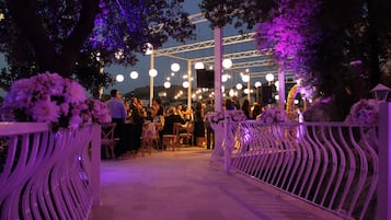Outdoor wedding area