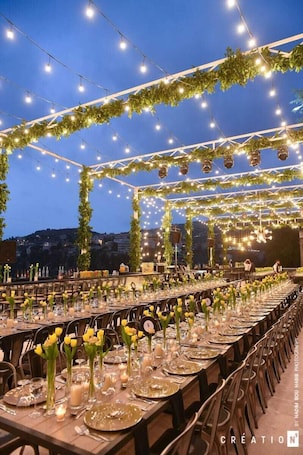 Outdoor wedding area. Lemir Faisal Arslan Stay at the Museum