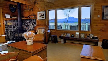 Smart TV, DVD player, foosball, books