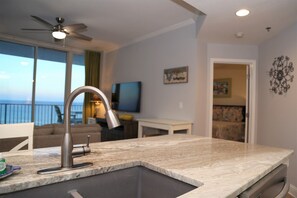 Condo, 1 Bedroom | Private kitchen | Fridge, microwave, oven, dishwasher - Lighthouse 1017 1 Bedroom Condo by RedAwning (Gulf Shores)