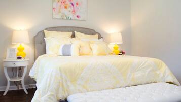 Family Townhome, Multiple Beds | Individually decorated, individually furnished, desk, blackout drapes