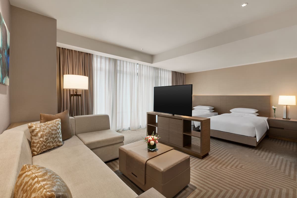 スタジオスイート (2 Twinbed) | 1 室のベッドルーム、高級寝具、羽毛の掛け布団、セーフティボックス (室内)