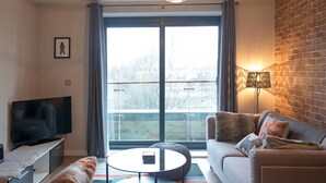 Luxury Apartment, 2 Bedrooms | Living area | Flat-screen TV, DVD player - Lancaster City Apartment (Lancaster)
