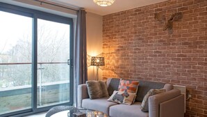 Luxury Apartment, 2 Bedrooms | Living area | Flat-screen TV, DVD player - Lancaster City Apartment (Lancaster)