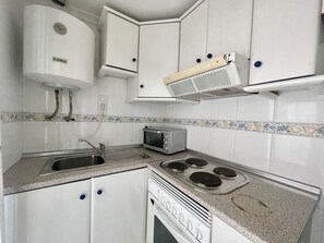 Fridge, microwave, coffee/tea maker, electric kettle