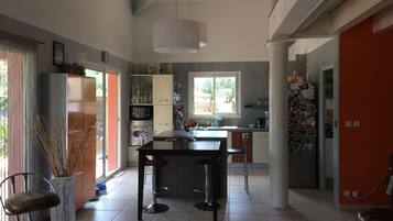 Micro-ondes, four, lave-vaisselle, cafetière/bouilloire