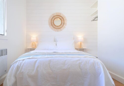 ☆Chalet Alaric &jacuzzi N°46 ilot 1ère ligne☆sur plage des chalets☆vue mer 24H24☆