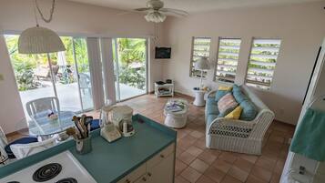 Smart TV, books, stereo