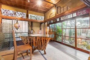 Premium Suite, Garden View | In-room dining - Kominka Mitsuhama Ryokan (Matsuyama)