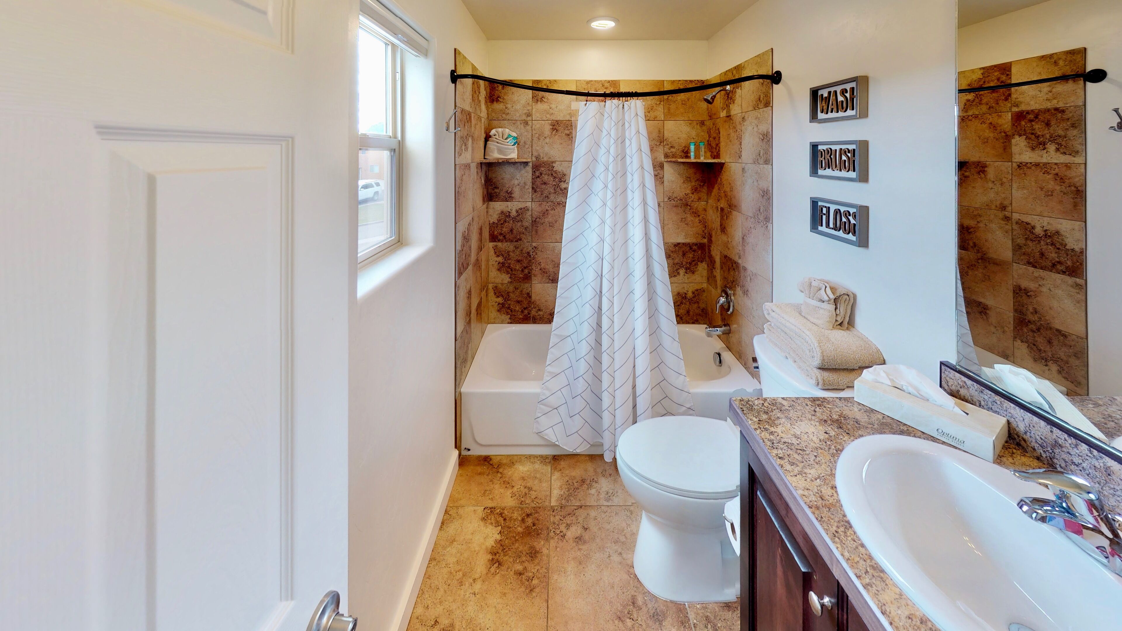 Hair dryer, towels