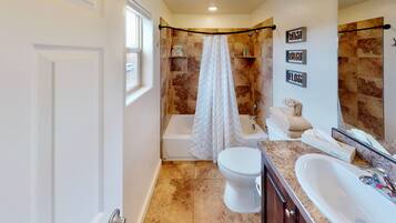 Hair dryer, towels