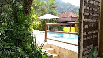 Indoor pool, open 9 AM to 8 PM, free pool cabanas, pool umbrellas