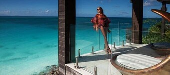 Moderne strand 4 roms villa på Ffryes strand