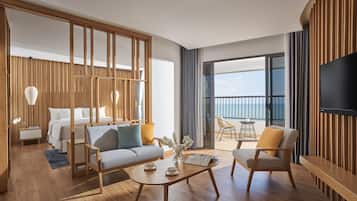 Executive Suite Ocean View | Living area | LCD TV