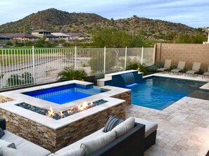 Outdoor pool, a heated pool