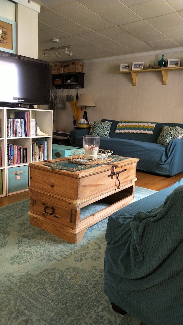 TV, fireplace, DVD player