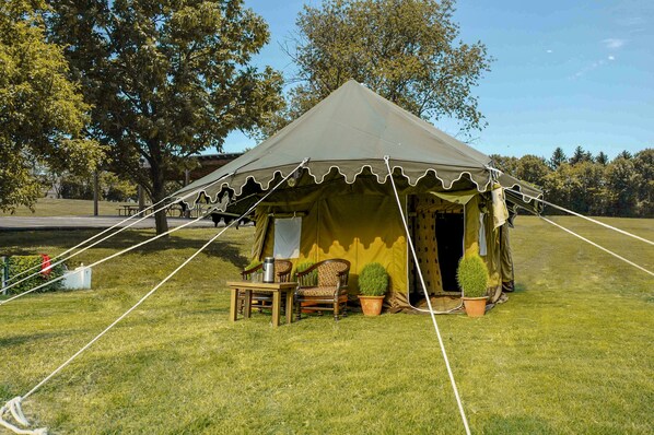 Front of property - evening/night - Kumbha Kamps (Prayagraj)